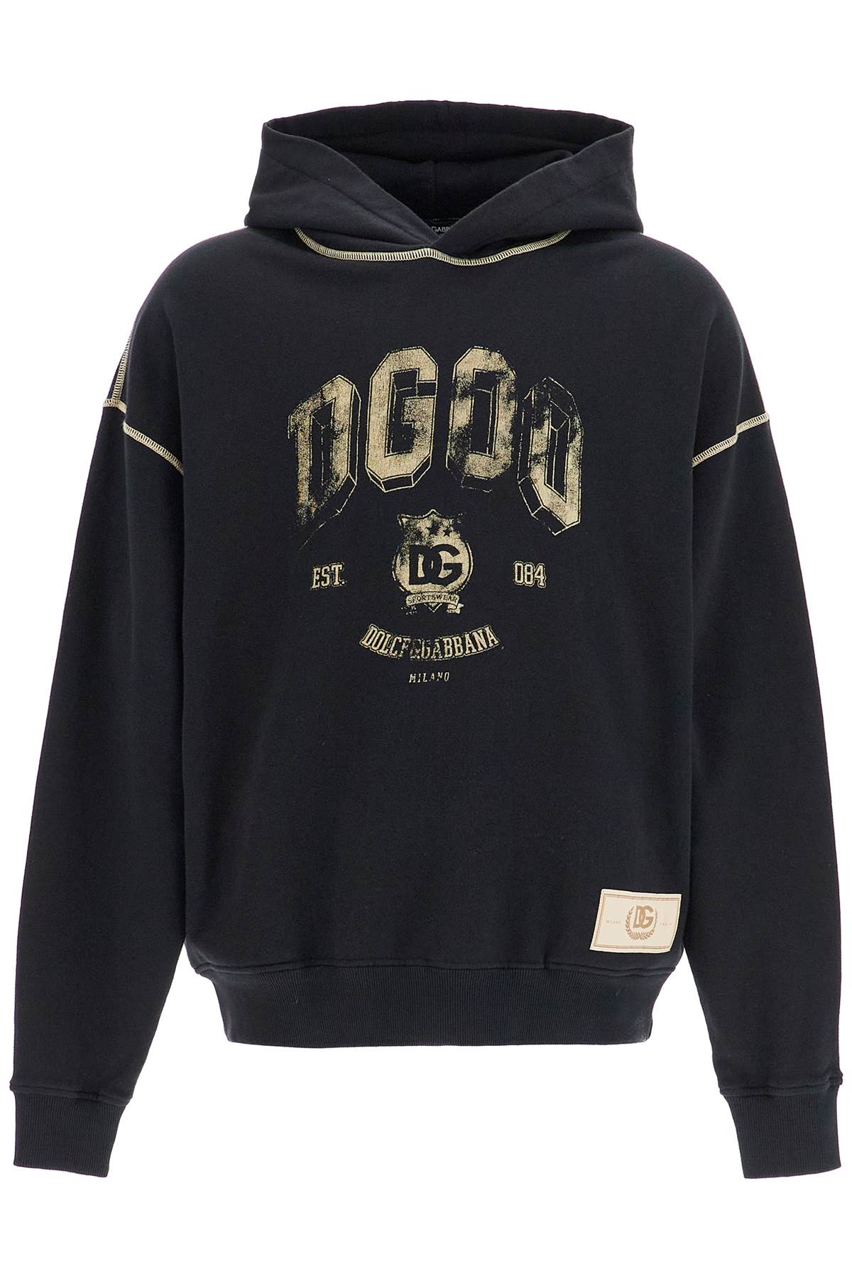 Dolce & Gabbana oversized hoodie with hood and logo print image 0