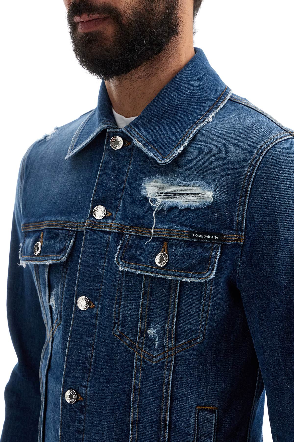 Dolce & Gabbana Distressed Denim Jacket image 3