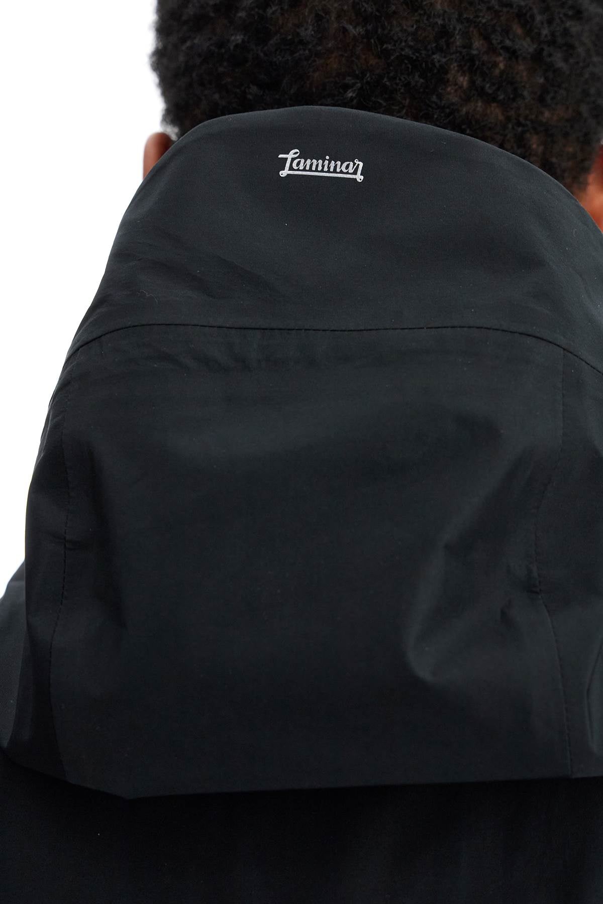 Herno Laminar short black waterproof jacket for men in polyester with hood image 3