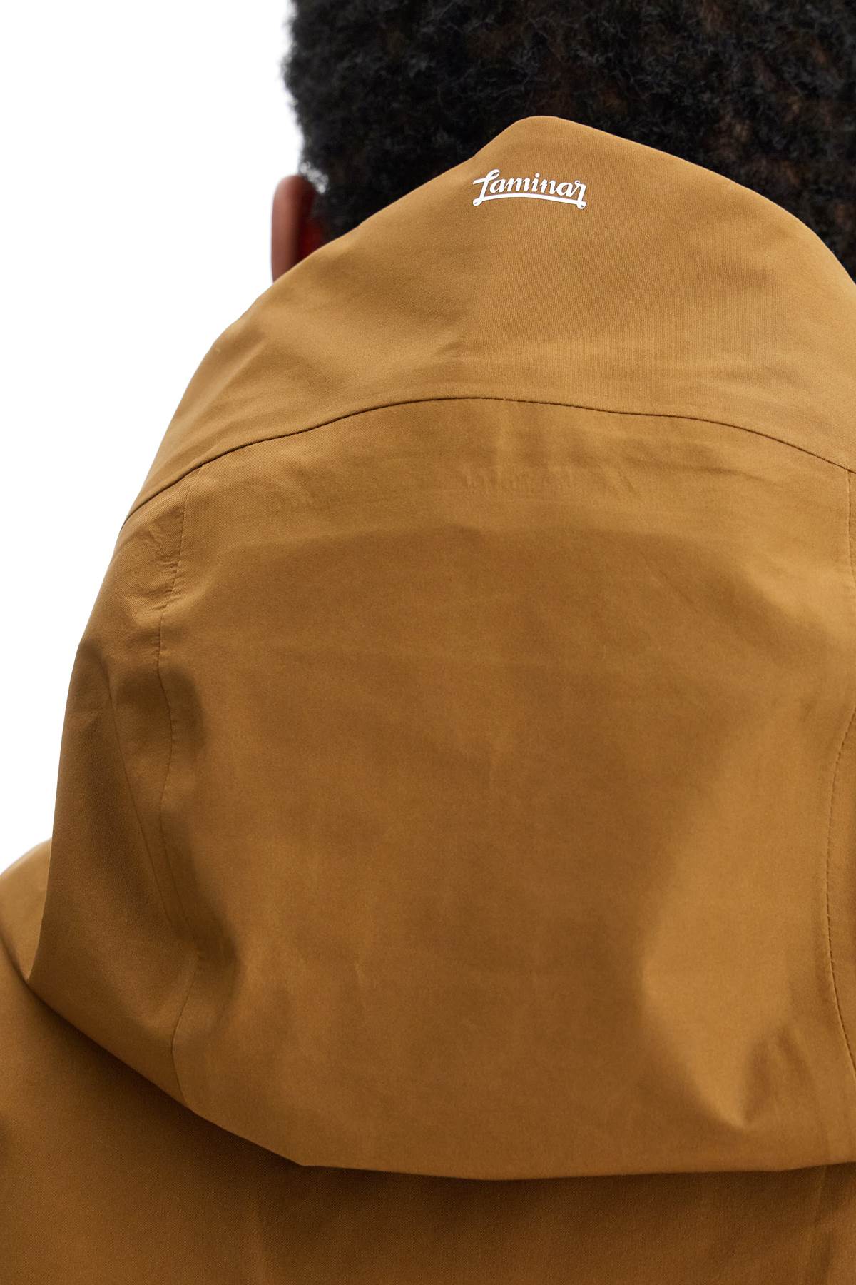 Herno Laminar light brown waterproof short jacket in polyester with hood image 3