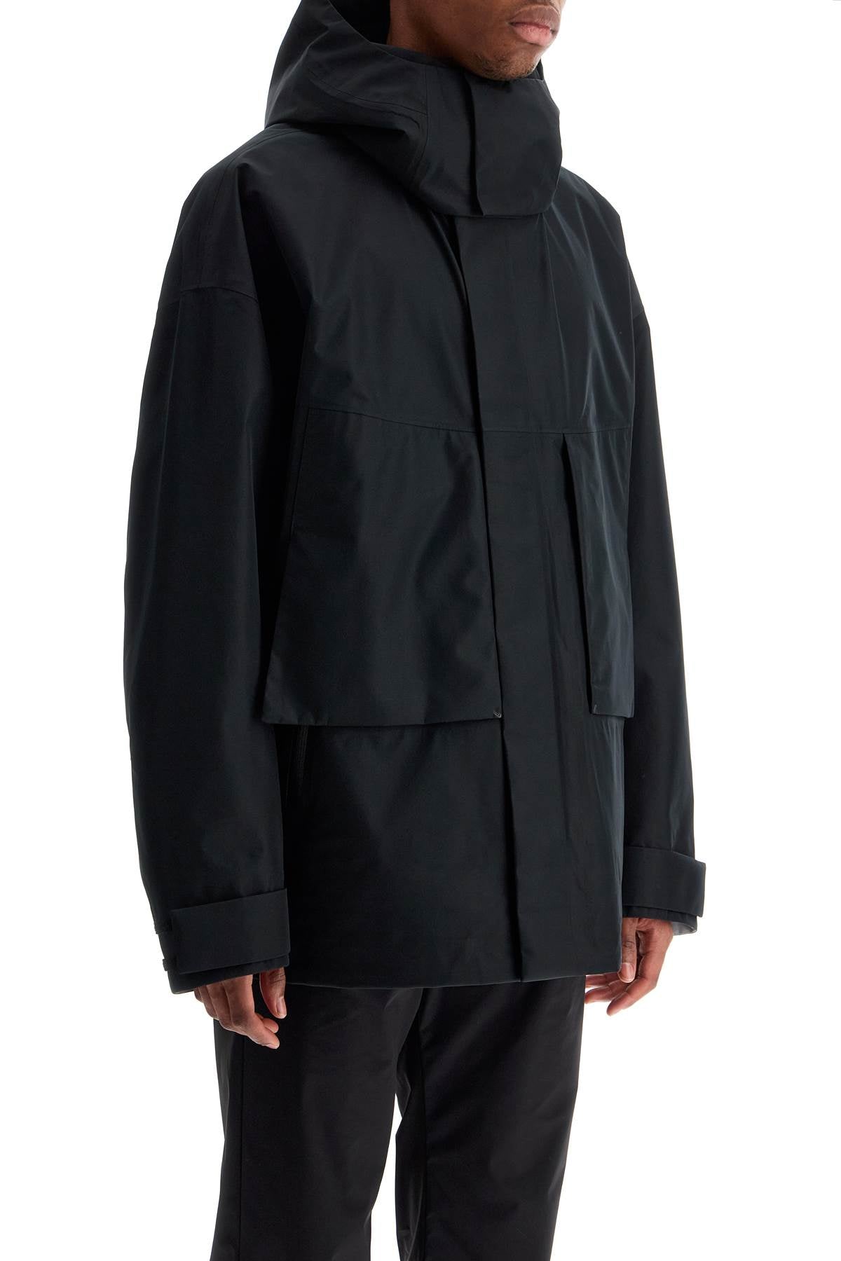 Herno Laminar short black waterproof jacket for men in polyester with hood image 1