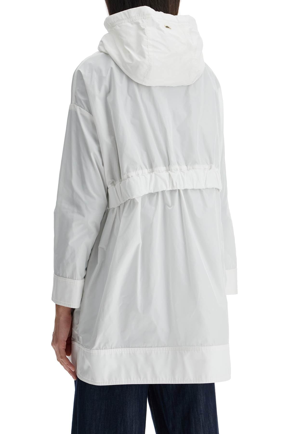 HERNO white waterproof 3/4 sleeve parka techn taffeta image 2