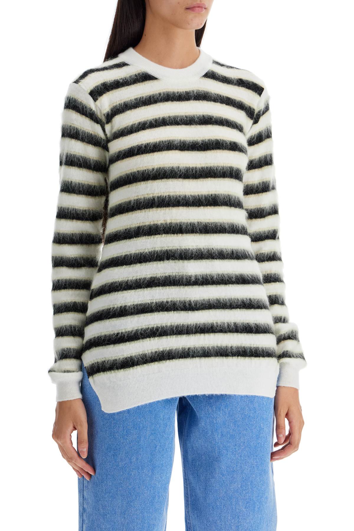 Marni striped crewneck pullover image 1