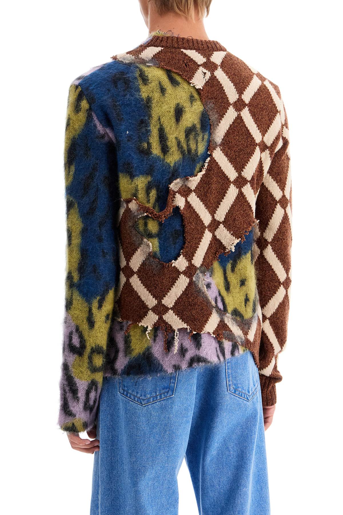 Marni Two-Tone Wool and Mohair Crew Neck Sweater image 2