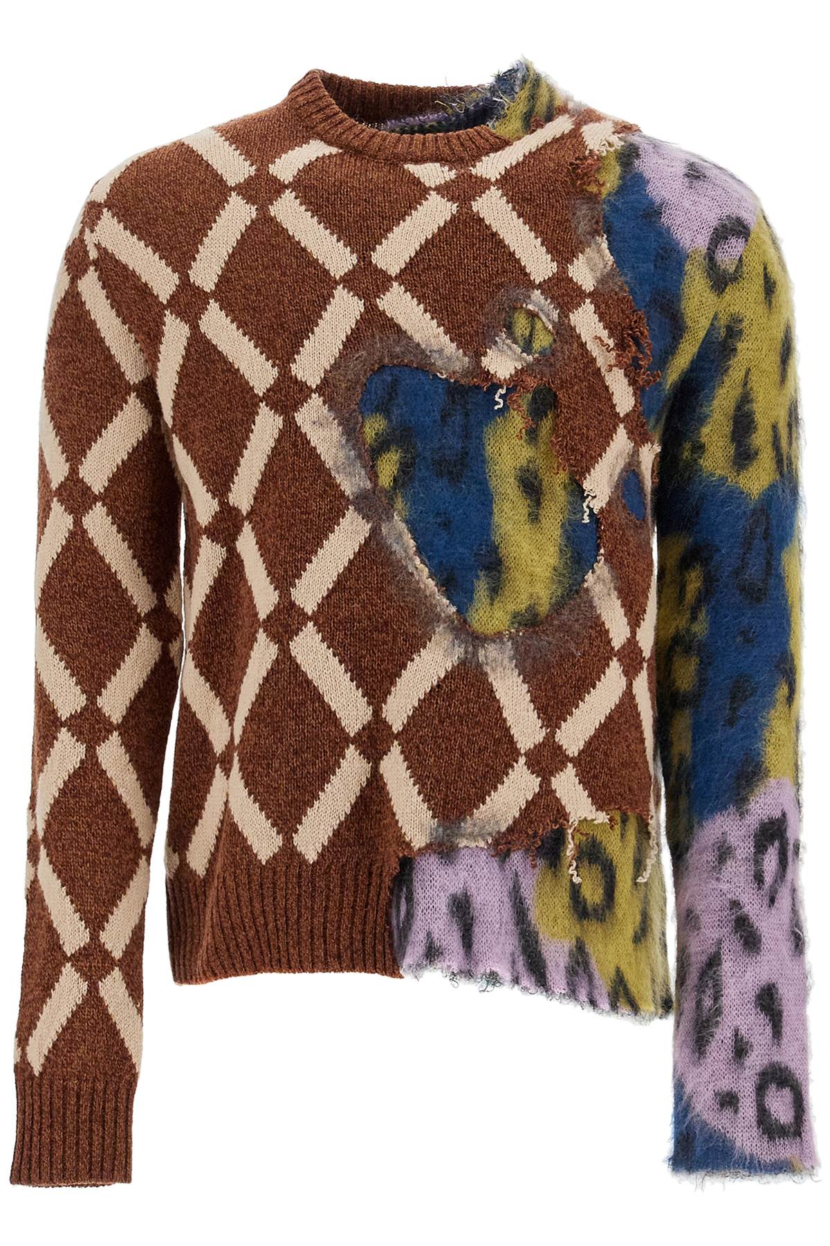 Marni Two-Tone Wool and Mohair Crew Neck Sweater image 0