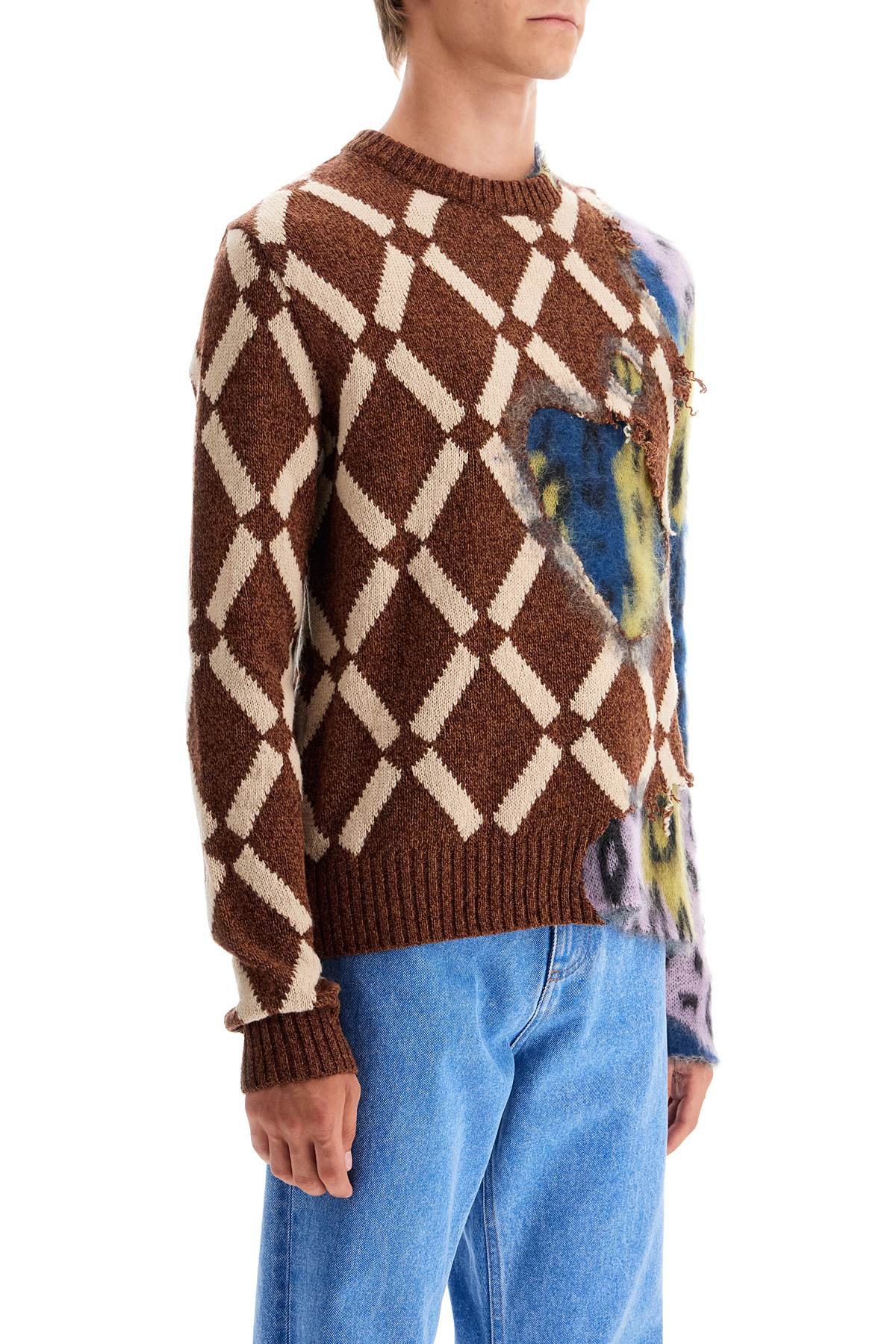 Marni Two-Tone Wool and Mohair Crew Neck Sweater image 1