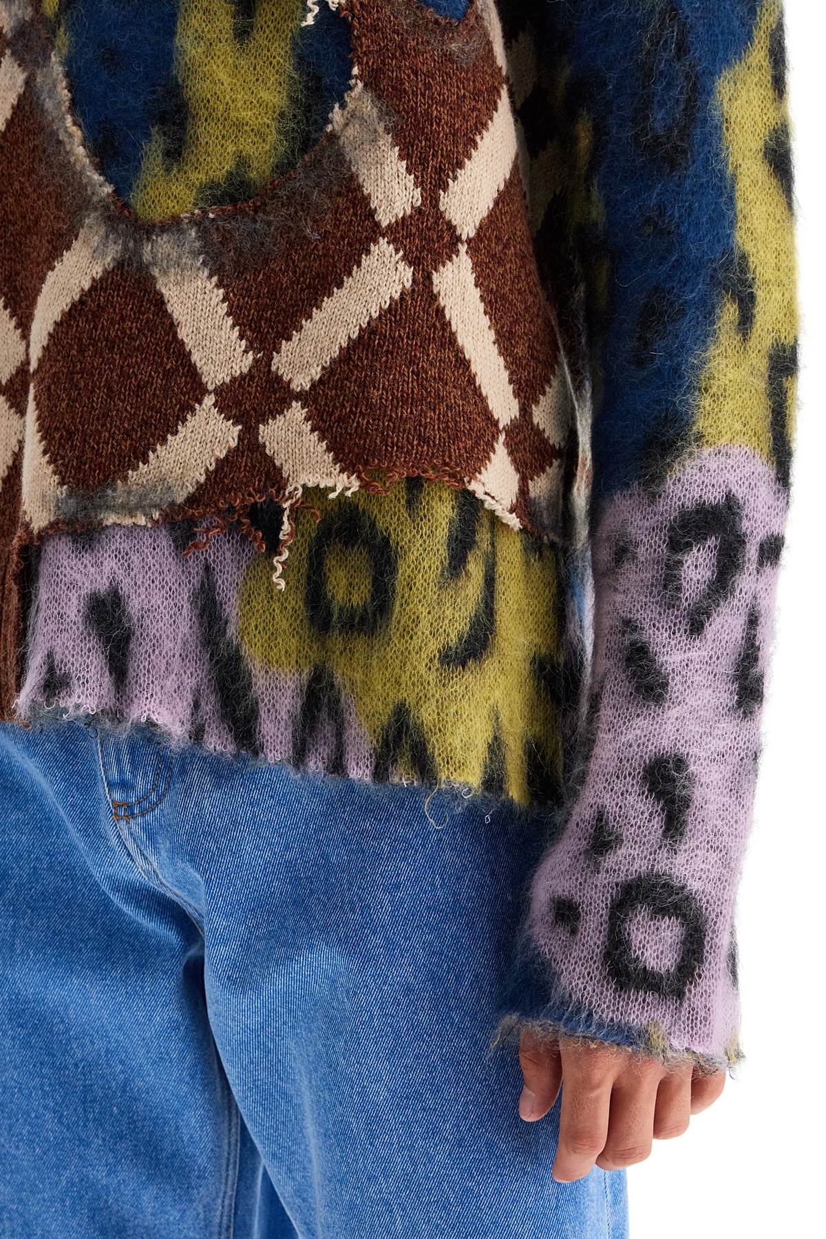 Marni Two-Tone Wool and Mohair Crew Neck Sweater image 3