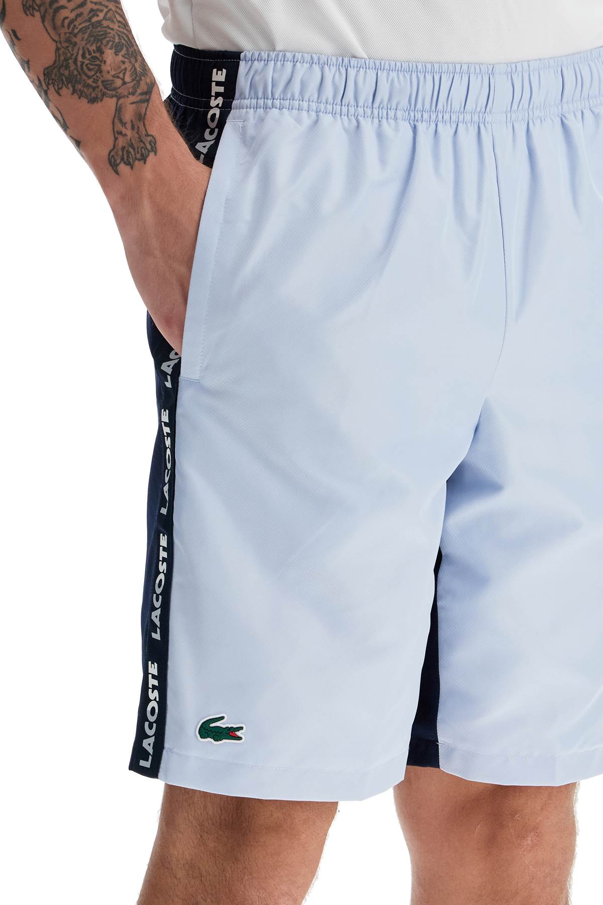 Lacoste Diamond Pattern Bermuda Shorts with Logo image 3