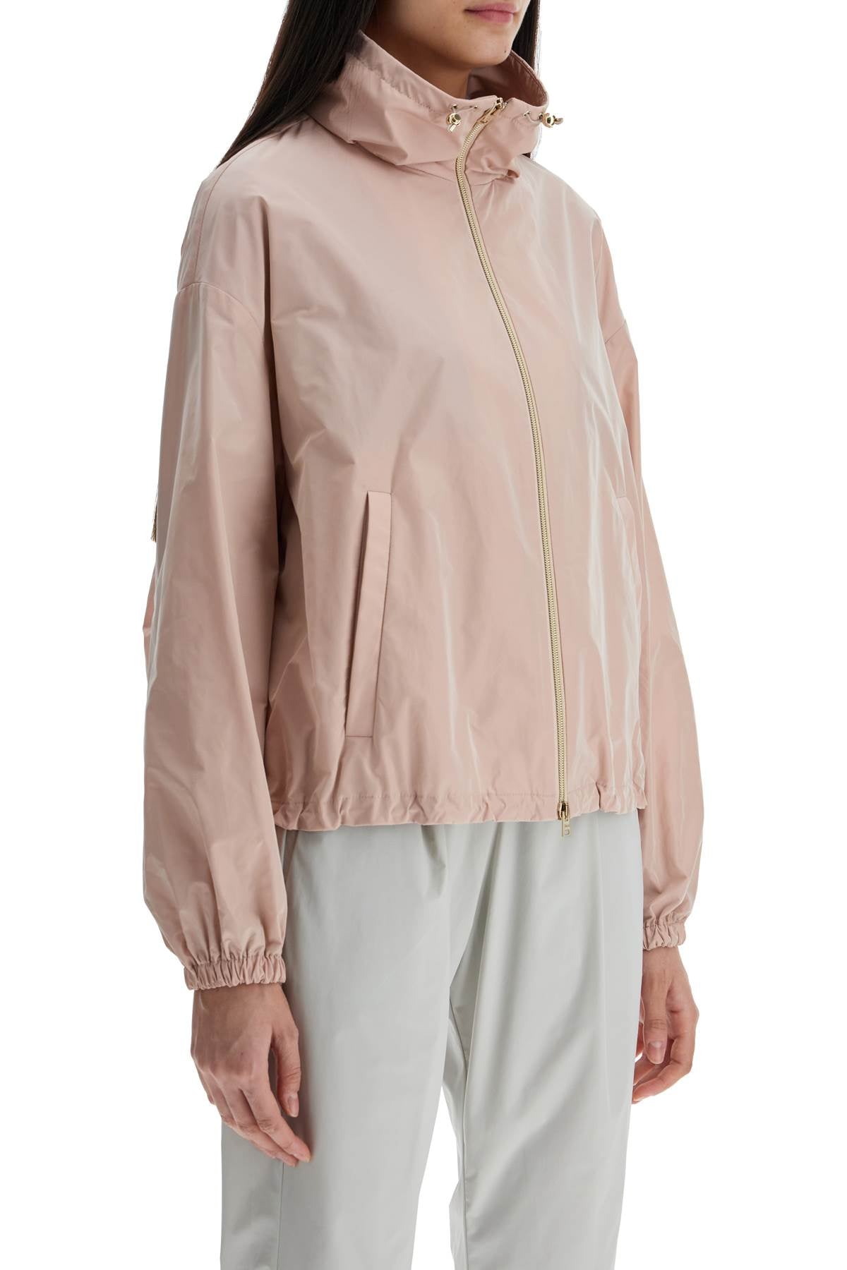 HERNO short pink techno taffeta jacket made in italy image 1