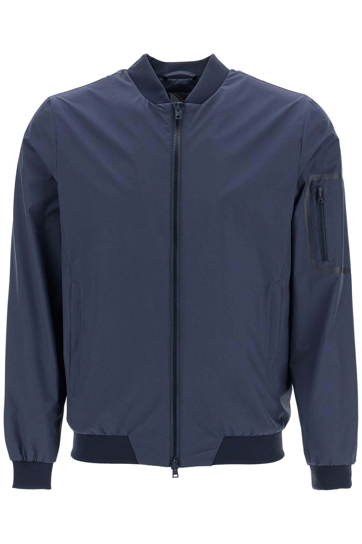 HERNO bomber in poliestere blu scuro con gore windstopper impermeabile image 0