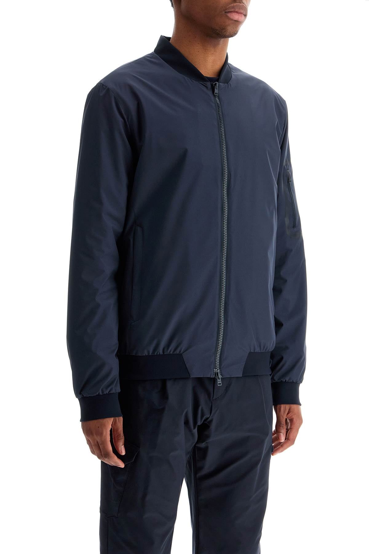 HERNO bomber in poliestere blu scuro con gore windstopper impermeabile image 1