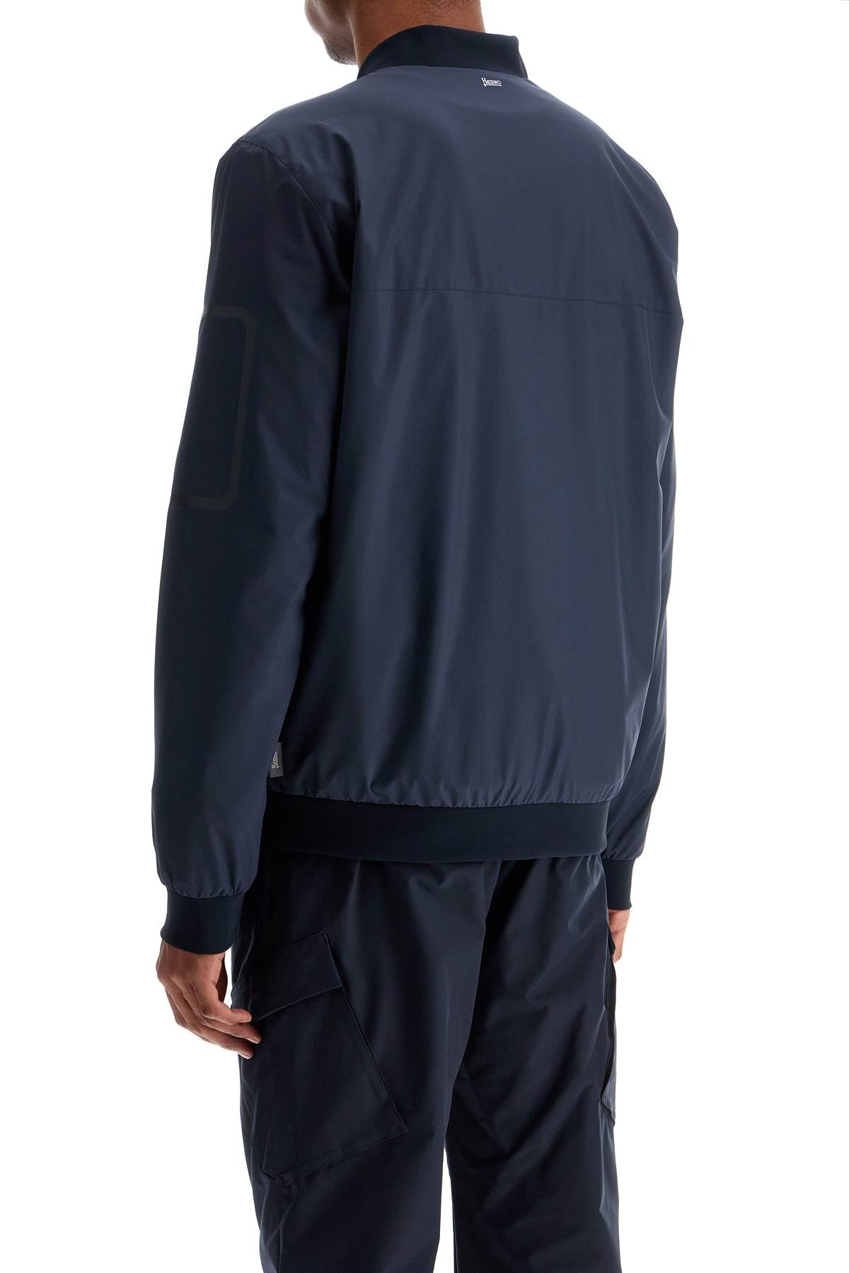 HERNO bomber in poliestere blu scuro con gore windstopper impermeabile image 2