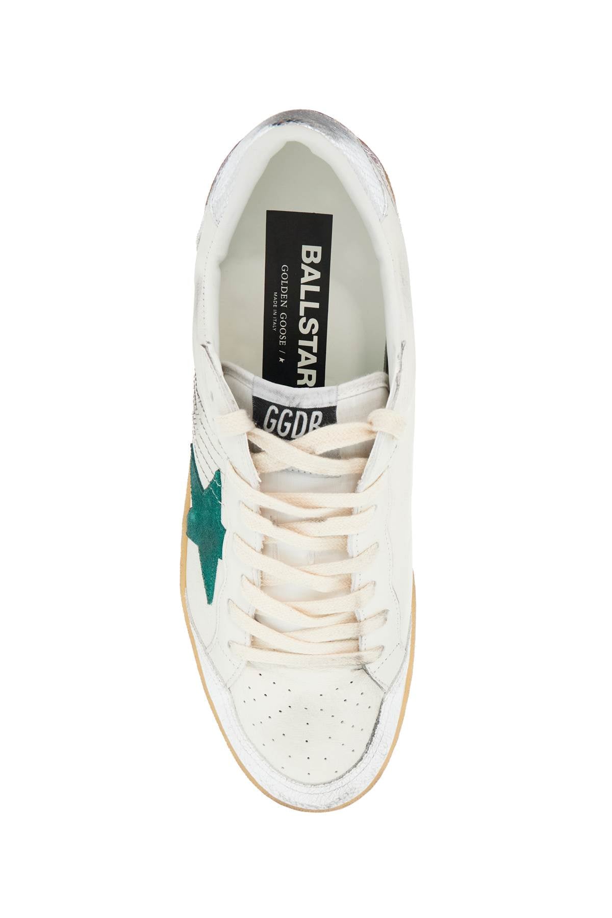 Golden Goose Ball Star Sneakers: Used-Effect Leather Sneakers with Suede Star image 1