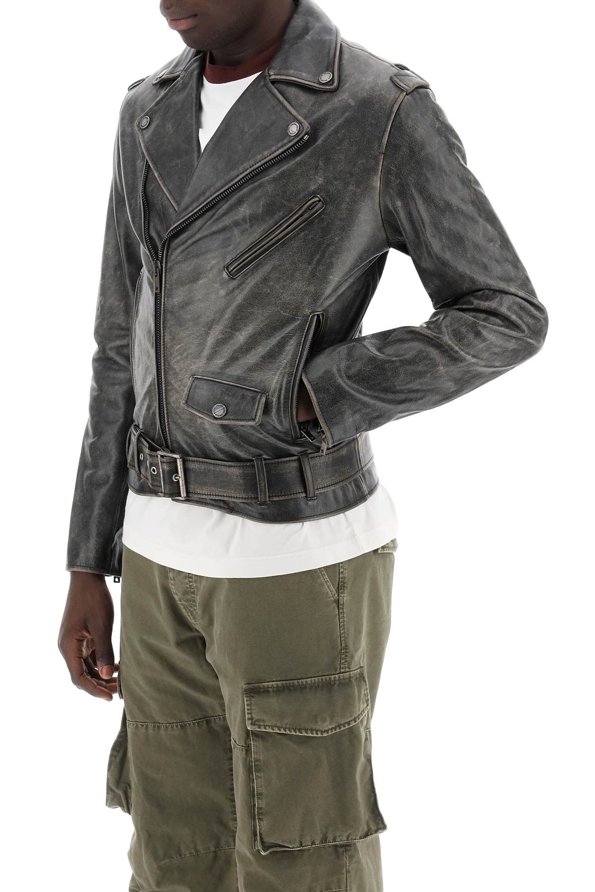 Golden Goose Deluxe Brand Vintage Leather Biker Jacket image 3