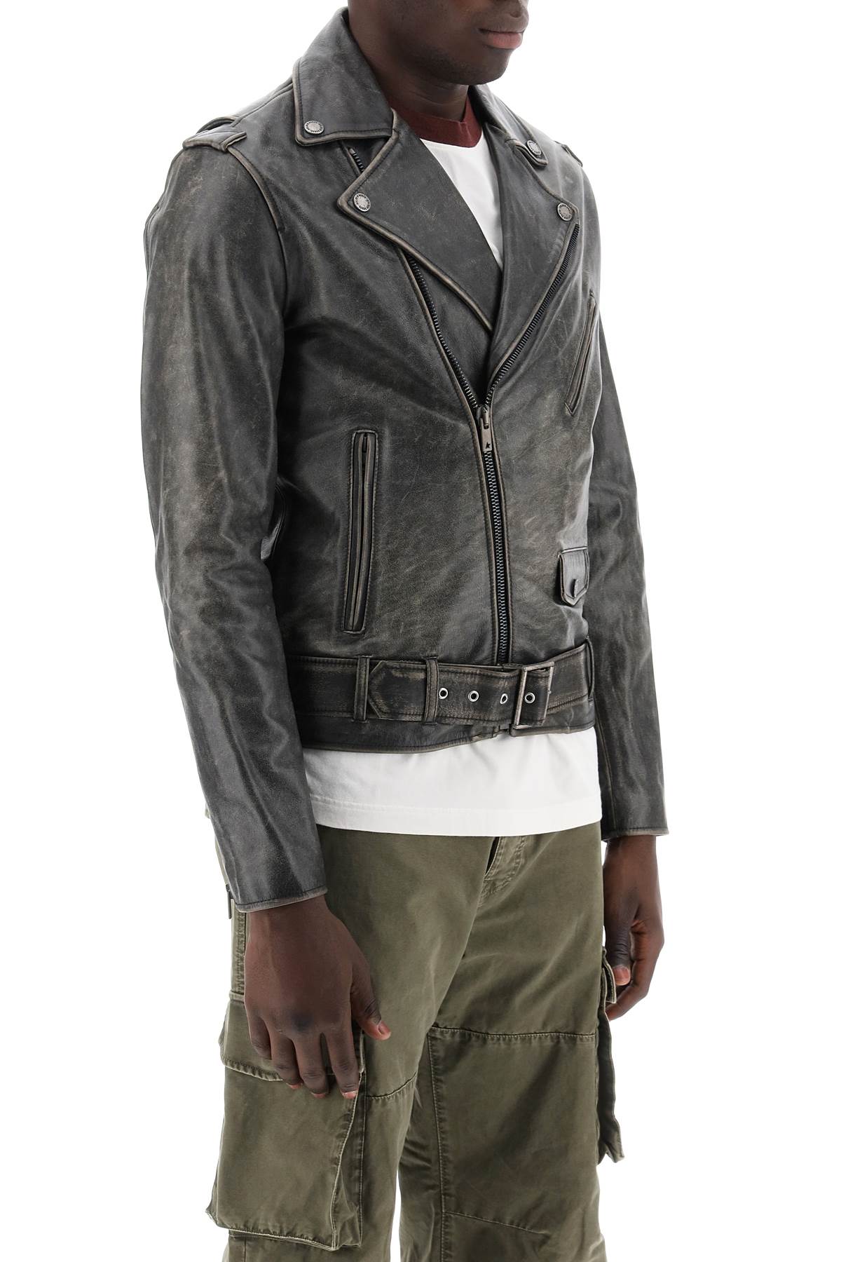 Golden Goose Deluxe Brand Vintage Leather Biker Jacket image 1