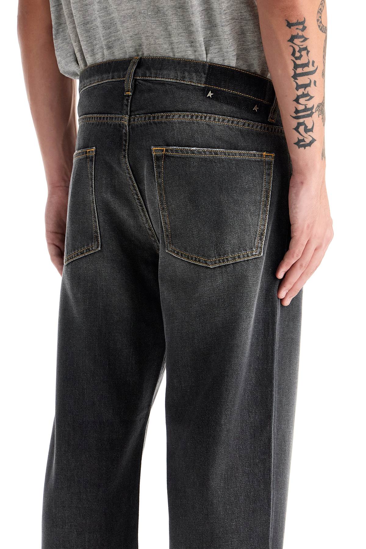 Golden Goose Stonewashed Wide Leg Jeans with Double Star Patch image 3