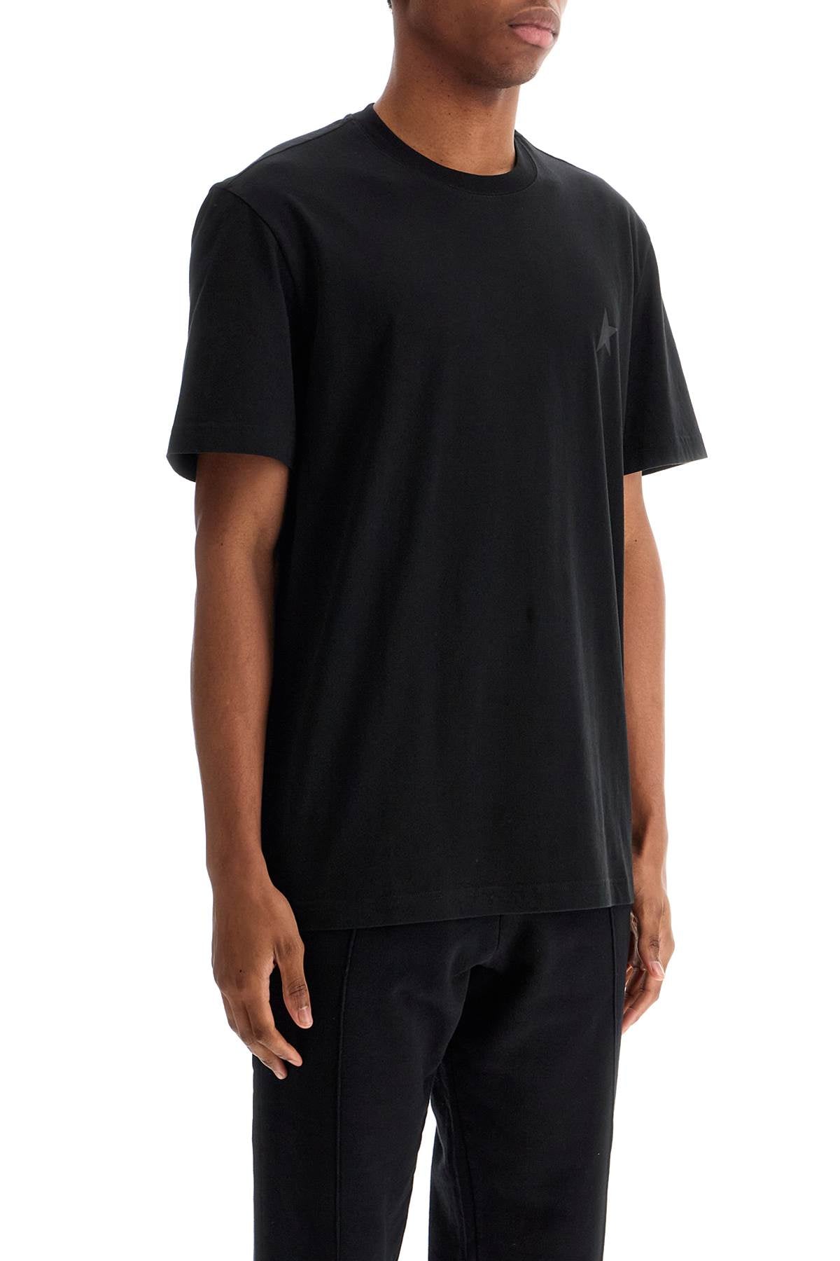 Golden Goose black cotton t-shirt with visible logo image 1