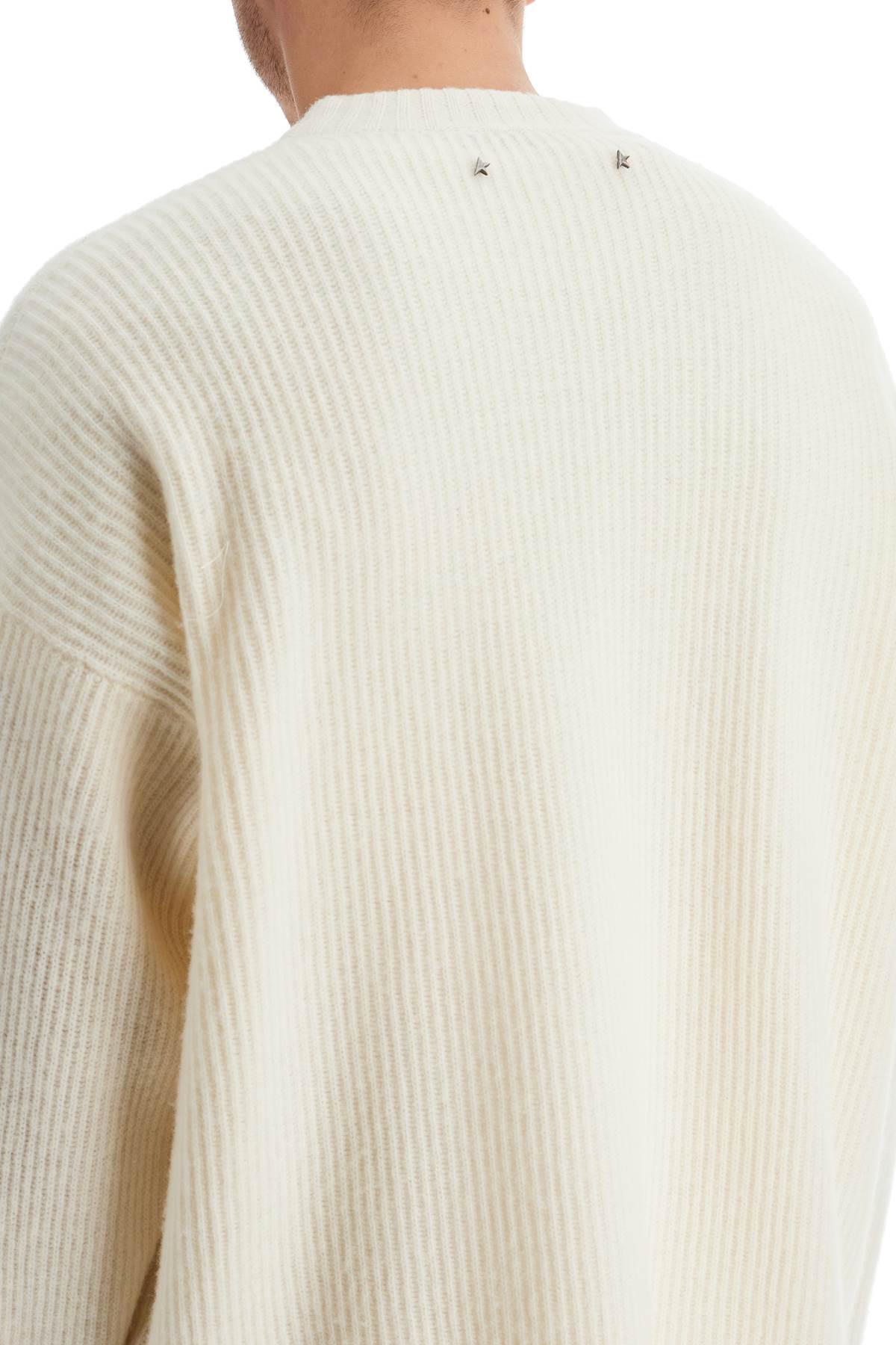 Golden Goose Ribbed Wool Pullover Sweater with Double Stars image 3