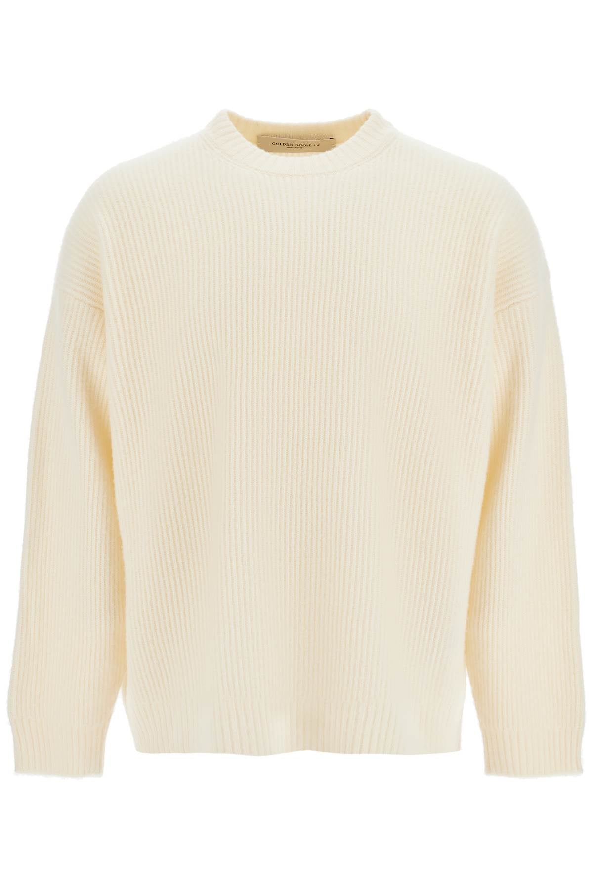 Golden Goose Ribbed Wool Pullover Sweater with Double Stars image 0