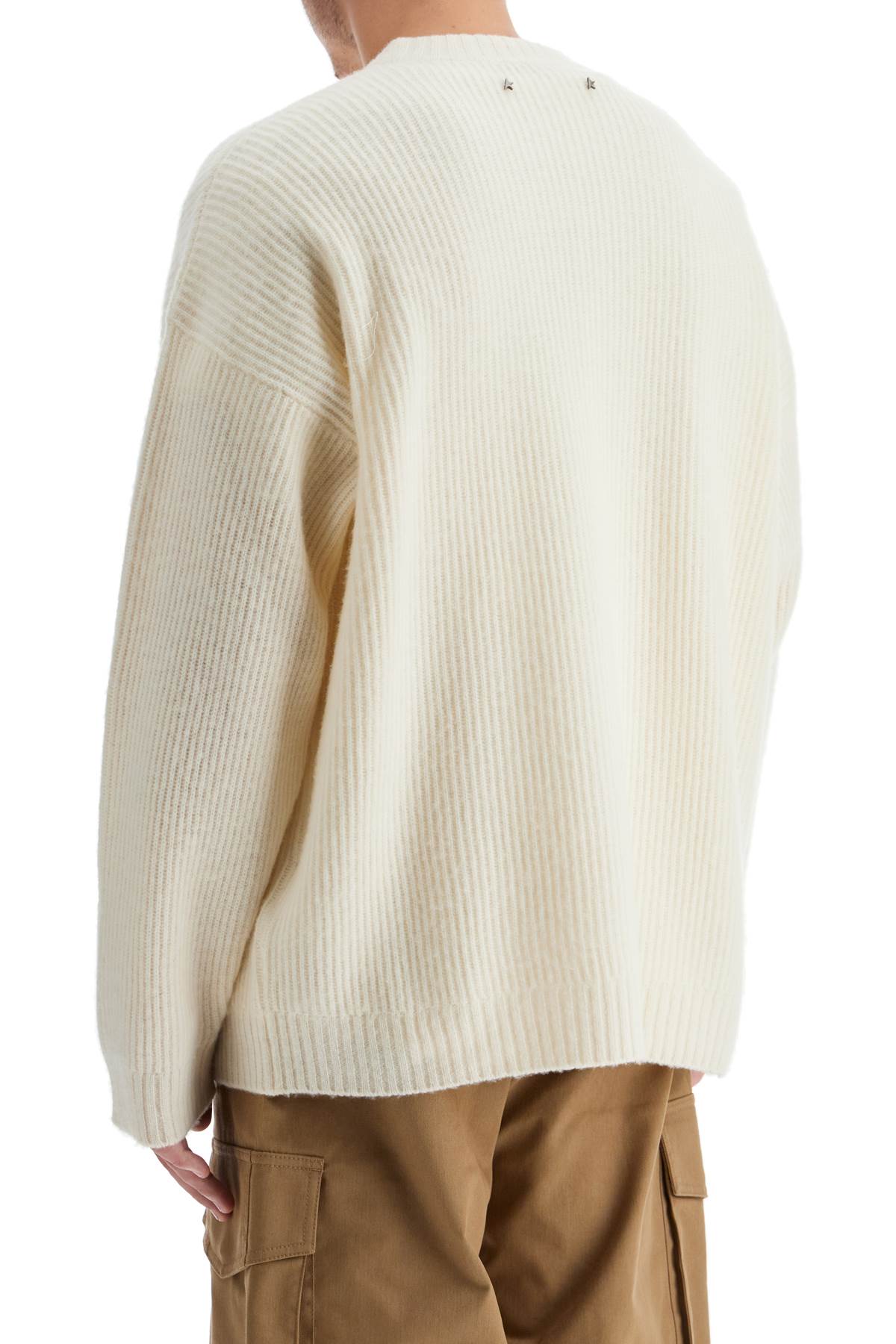 Golden Goose Ribbed Wool Pullover Sweater with Double Stars image 2