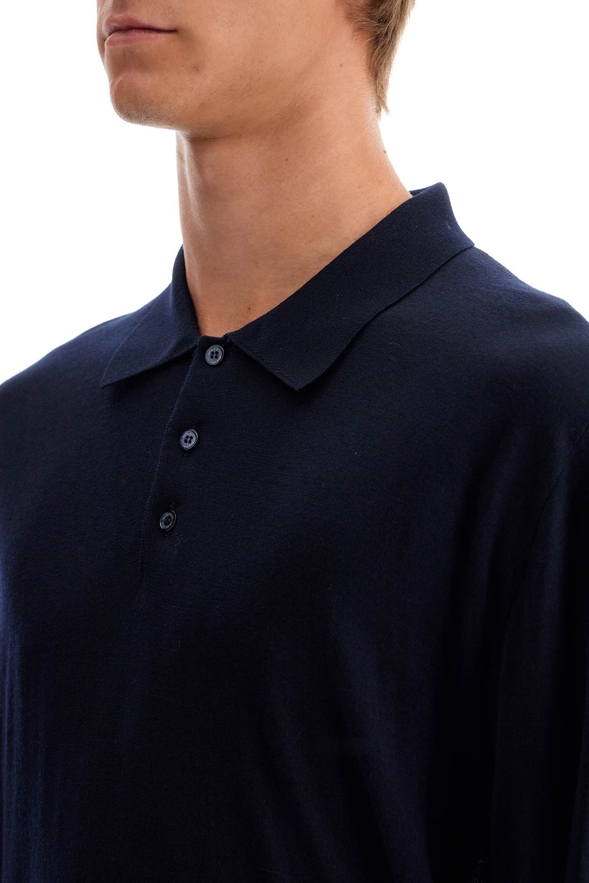 Golden Goose long-sleeved wool polo shirt image 3