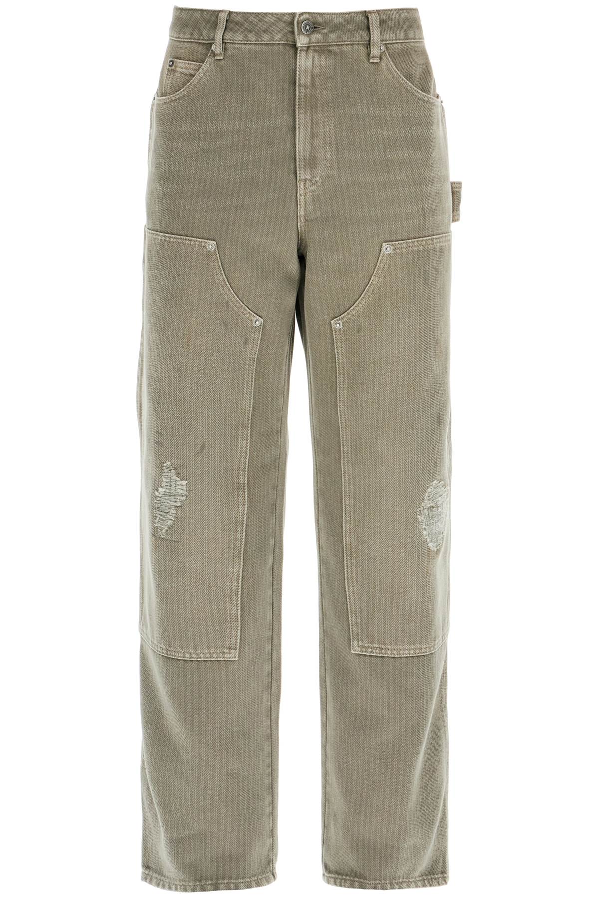 Golden Goose Distressed Striped Wide-Leg Pants image 0