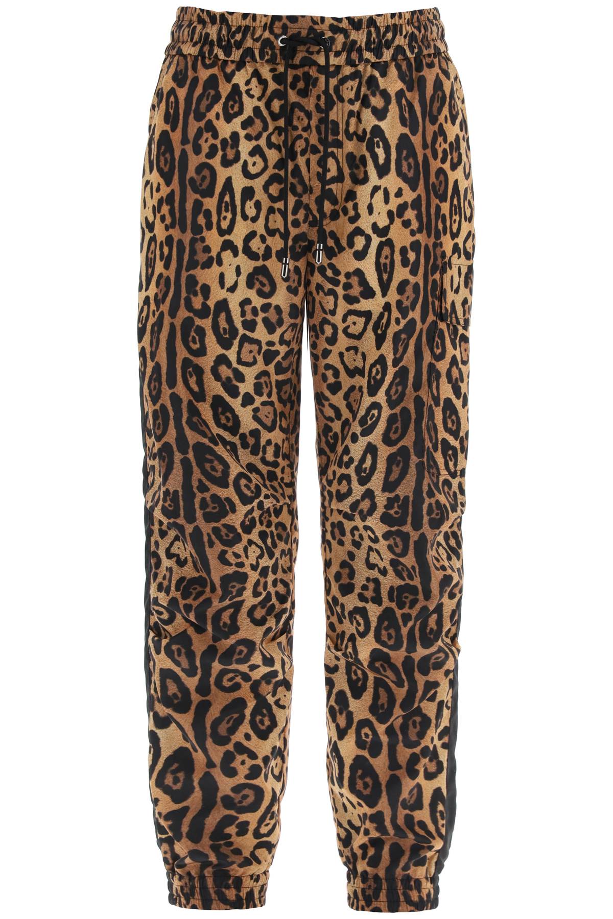 Dolce & Gabbana leopard print nylon jogger pants for image 0