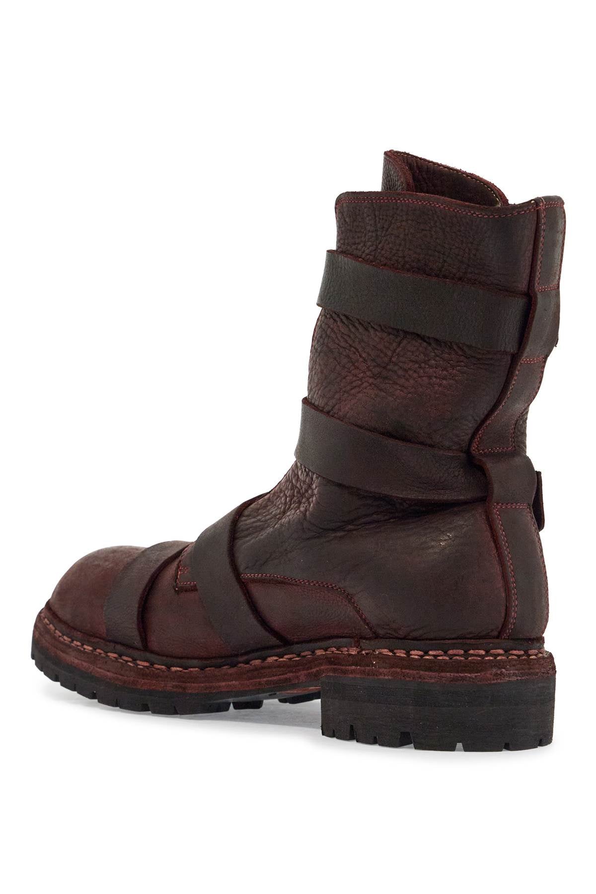 Guidi dark red horse leather boots with adjustable straps image 2