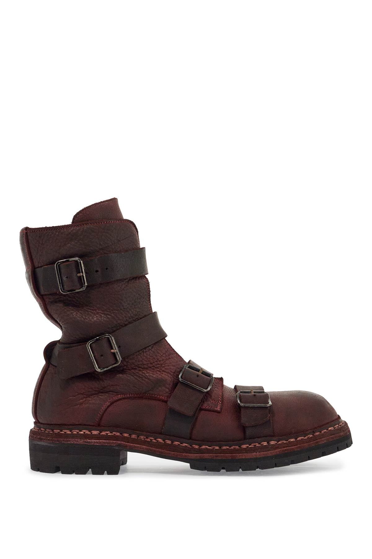 Guidi dark red horse leather boots with adjustable straps image 0