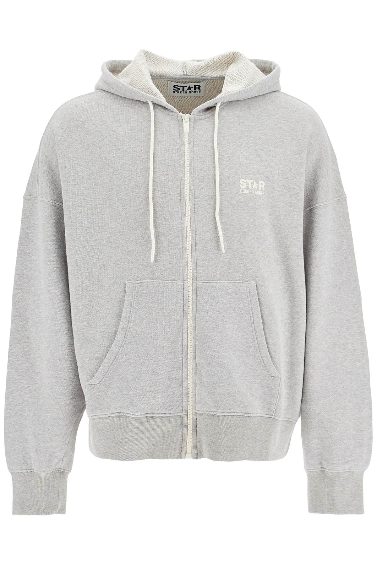 Golden Goose Hooded Full-Zip Sweatshirt with Logo image 0