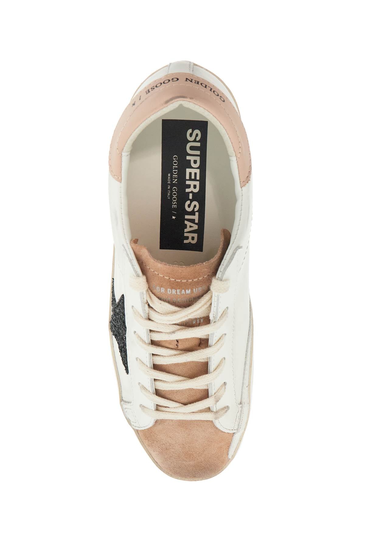 Golden Goose Superstar Sneakers: Vintage Leather & Glittery Star image 1