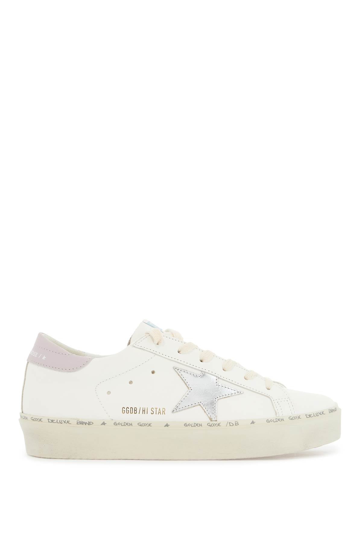 Golden Goose Hi Star Classic Sneakers: Metallic Leather & Smooth Leather Design image 0