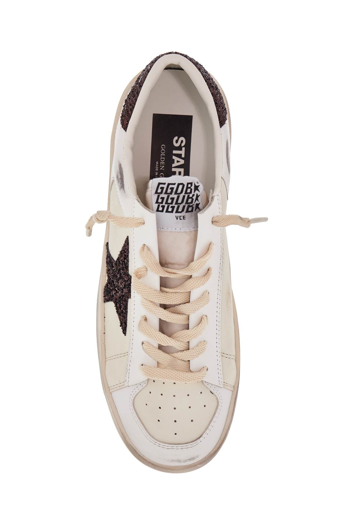 Golden Goose Stardan Sneakers: Distressed Leather & Glitter image 1