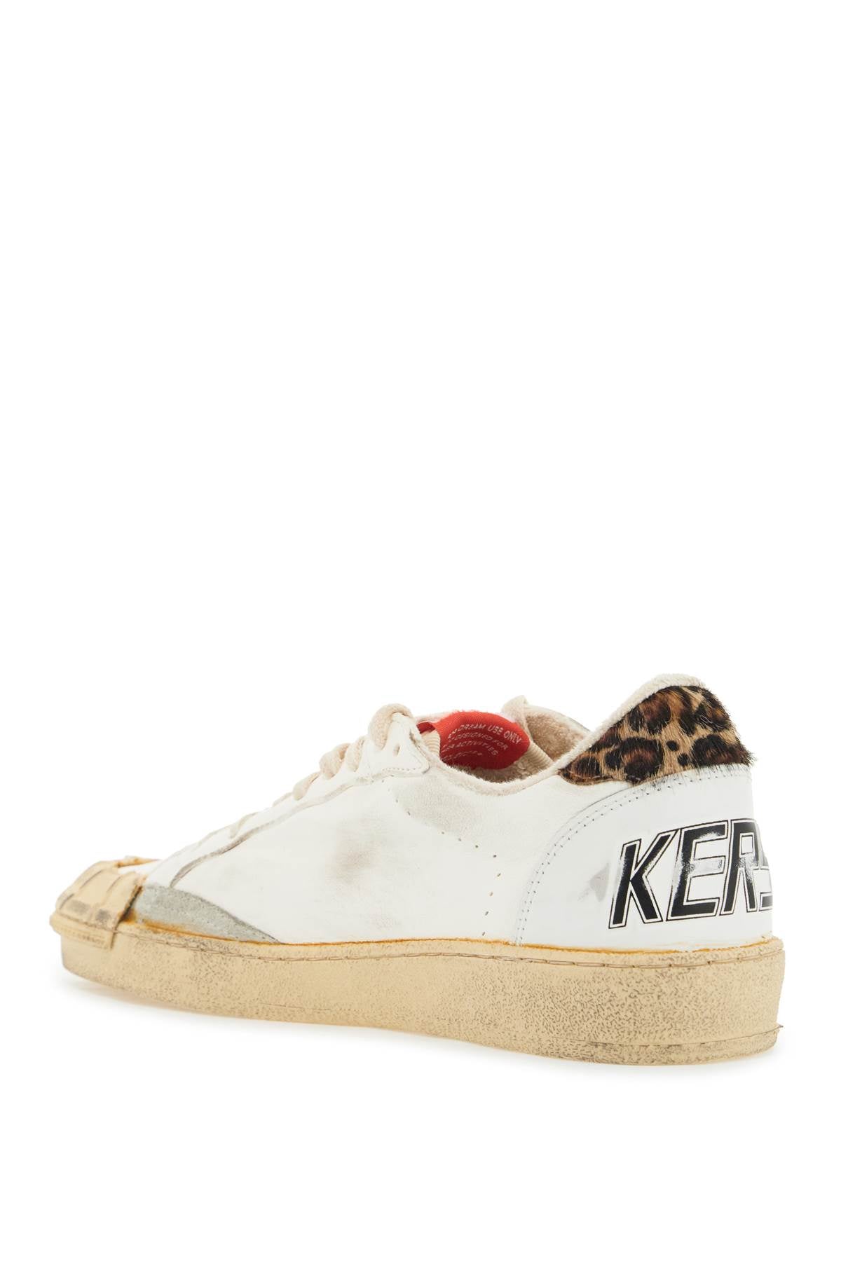 Golden Goose Ball Star Sneakers: Used-Effect Leather & Pony Hair image 2