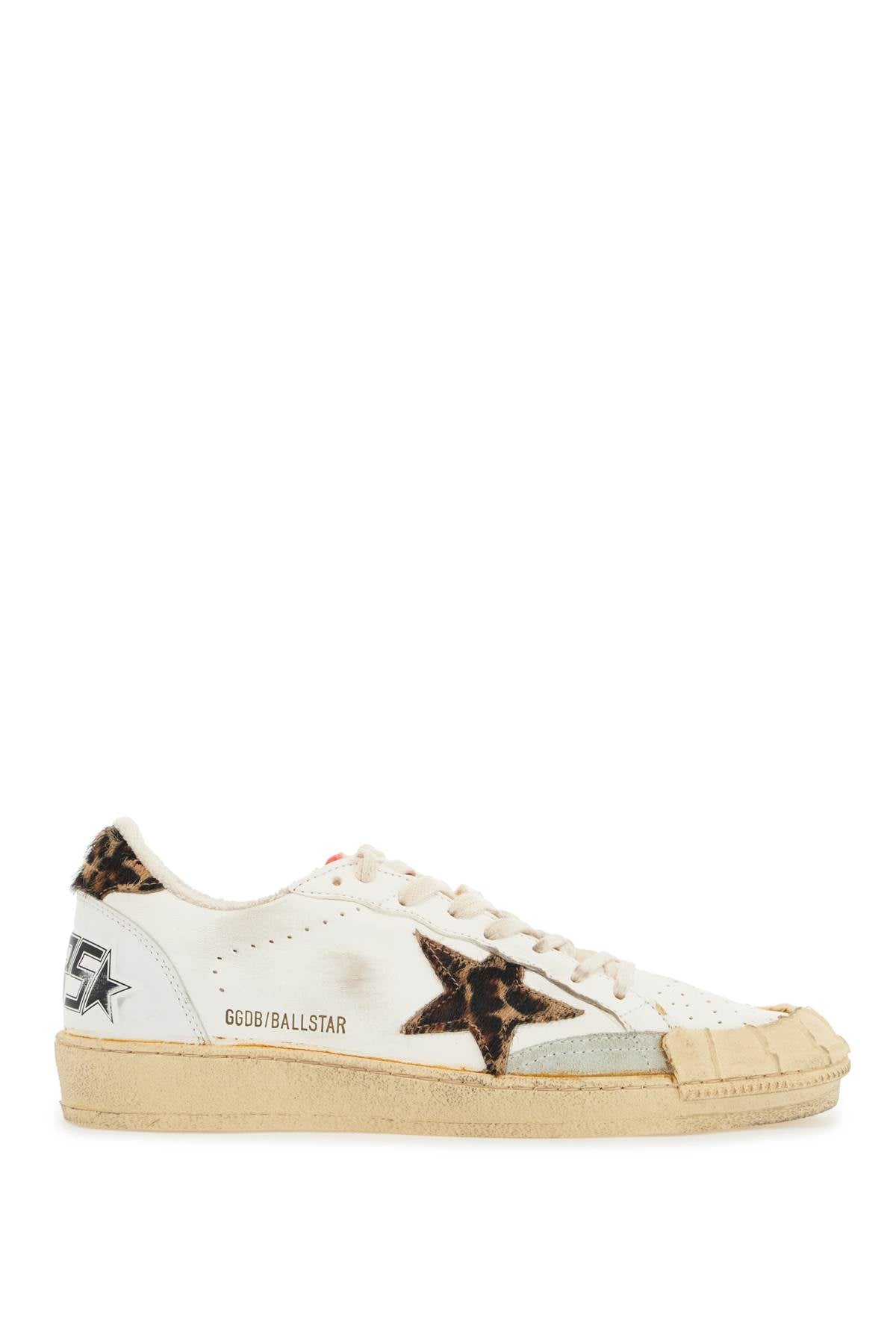 Golden Goose Ball Star Sneakers: Used-Effect Leather & Pony Hair image 0