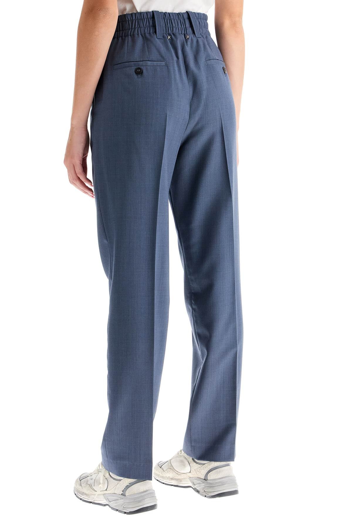 Golden Goose Women's Straight Leg Wool Trousers with Star Detail image 2