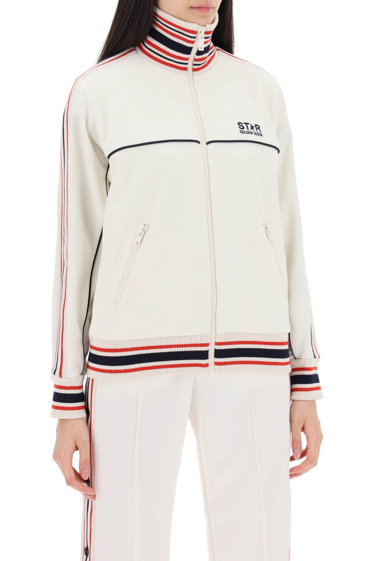 Golden Goose 'Track' Sweatshirt with Contrast Hem Edging image 1