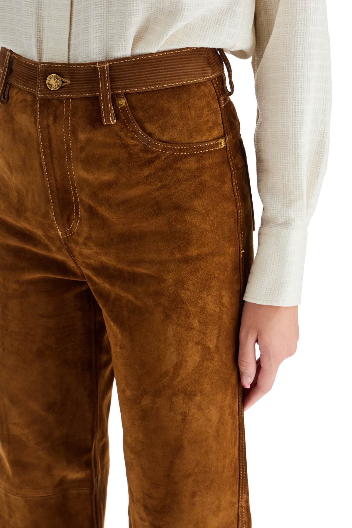 Golden Goose suede leather pants for men image 3