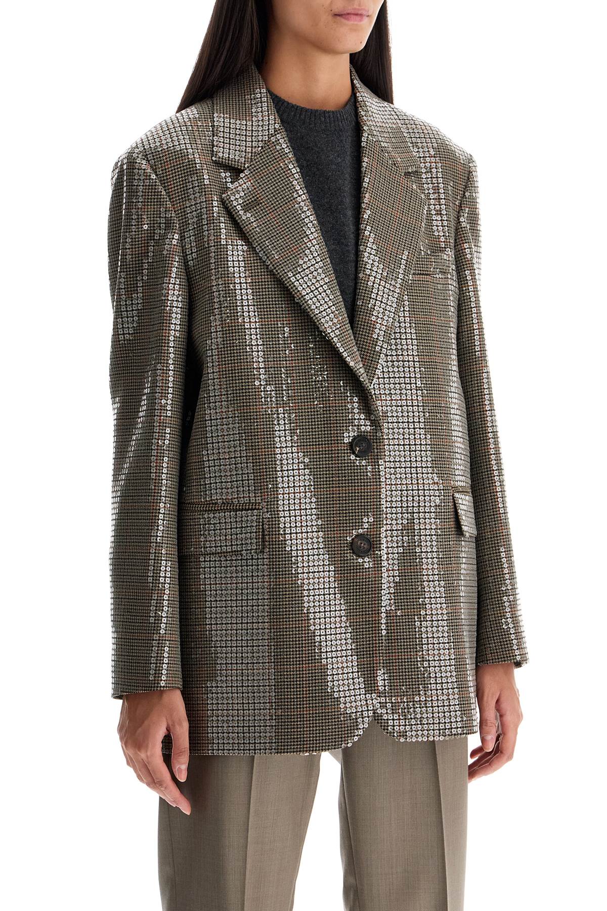 Golden Goose Houndstooth Sequin Blazer image 1