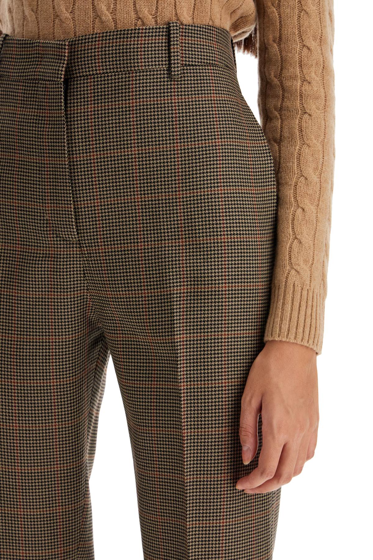 Golden Goose High-Waisted Houndstooth Wool Pants image 3