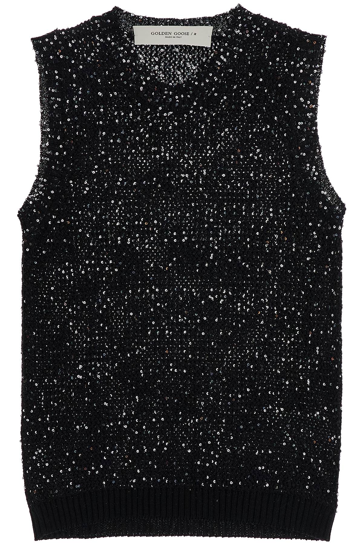 Golden Goose knitted vest with sequins embell image 0