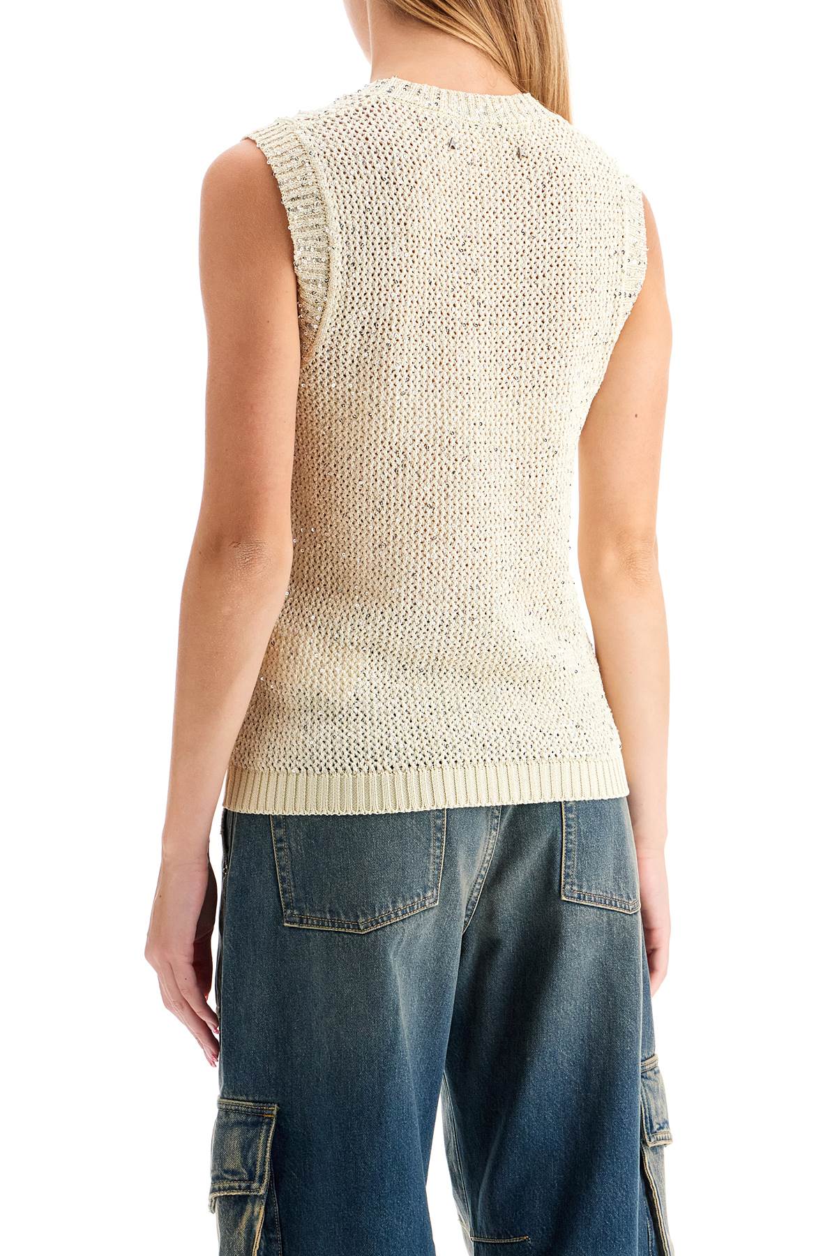 Golden Goose knitted vest with sequins embell image 2