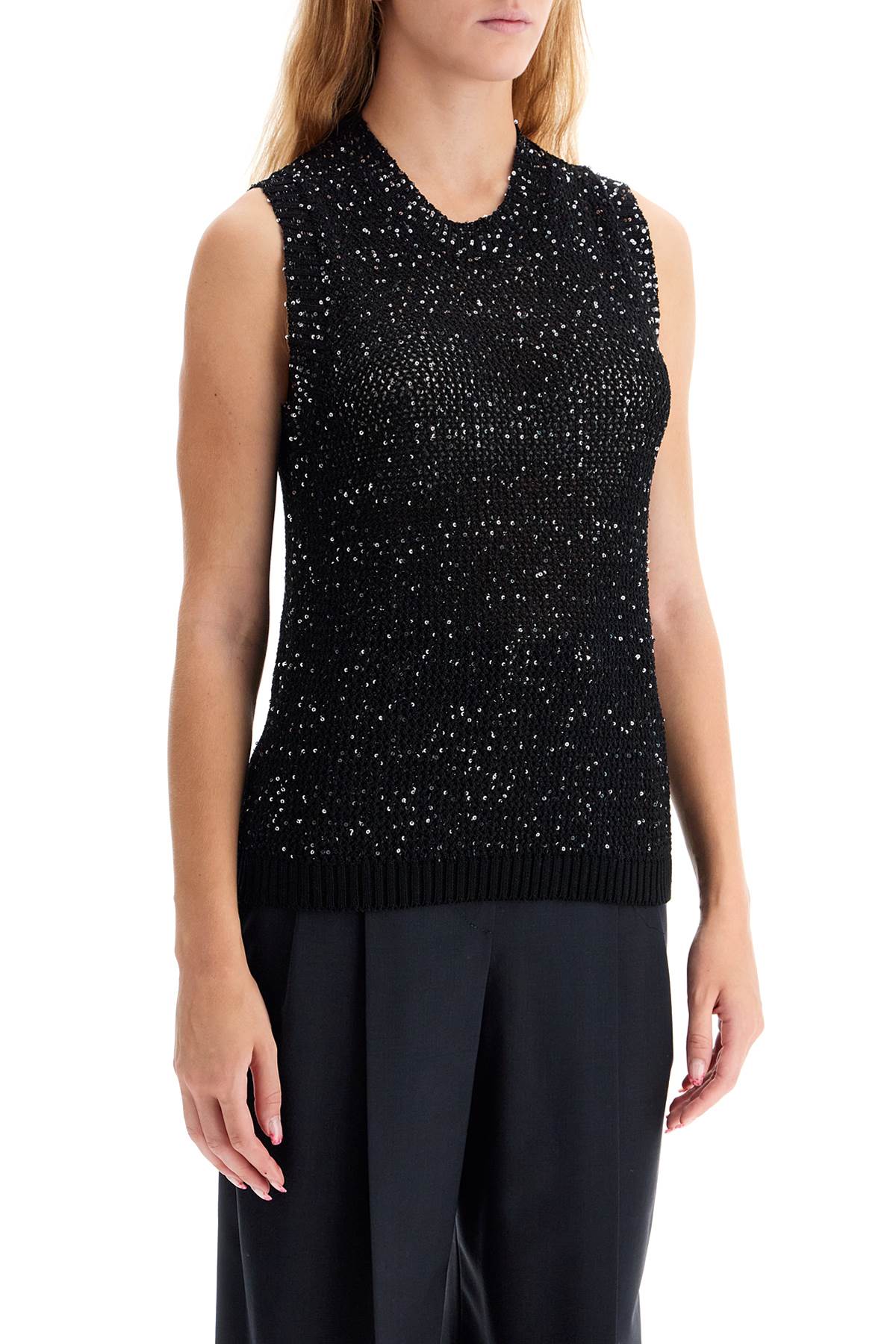 Golden Goose knitted vest with sequins embell image 1