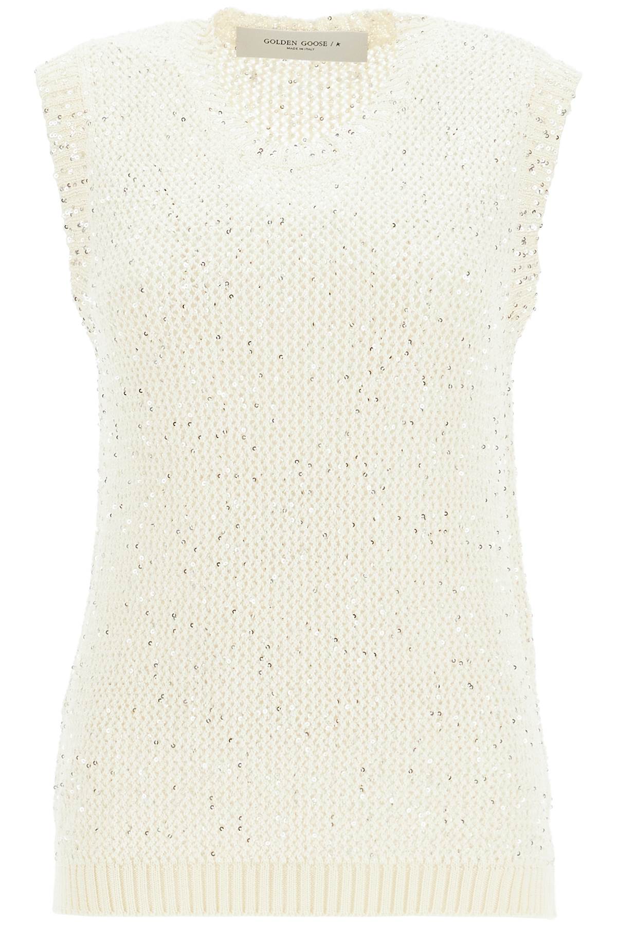 Golden Goose knitted vest with sequins embell image 0