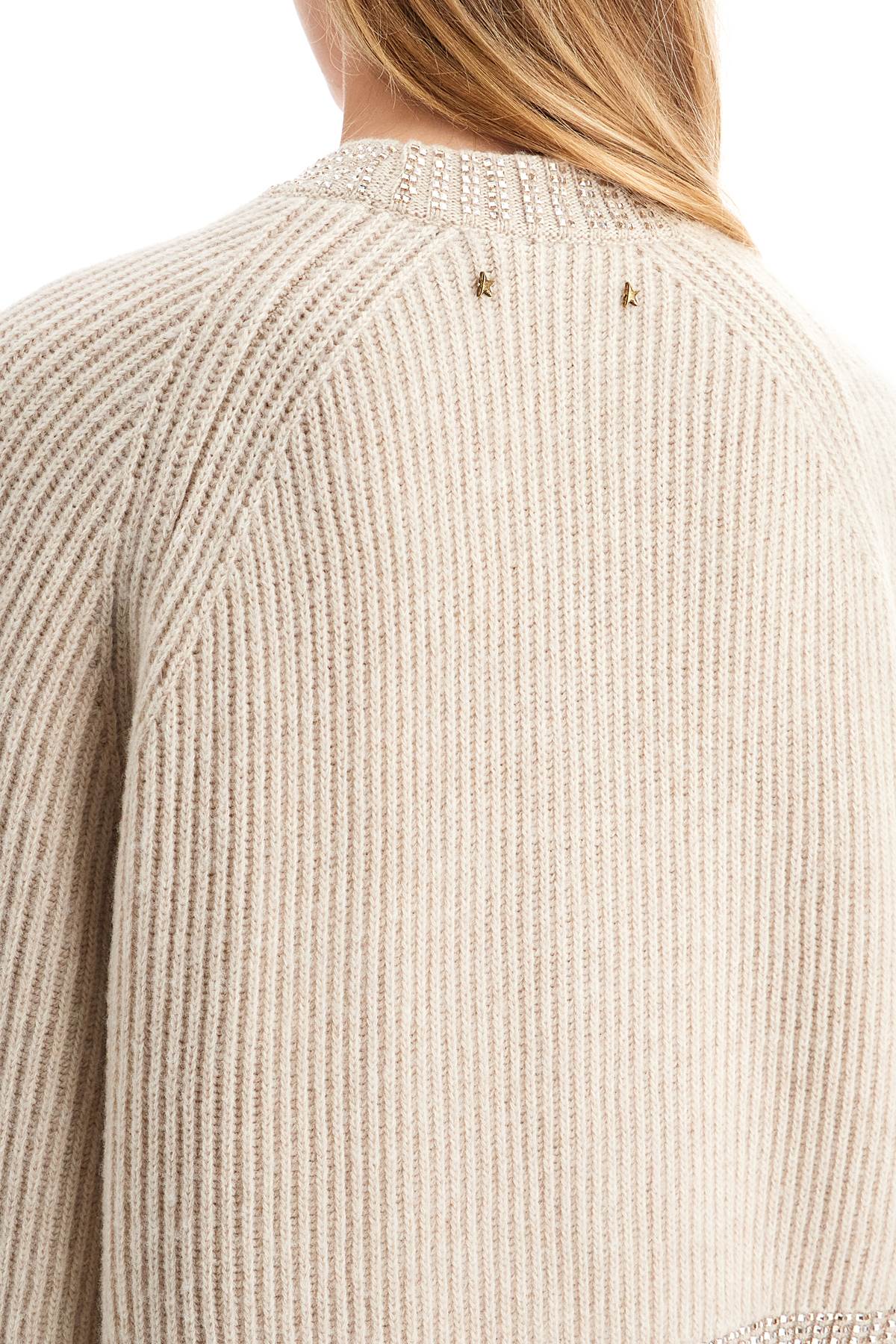 Golden Goose boxy sweater with crystals image 3