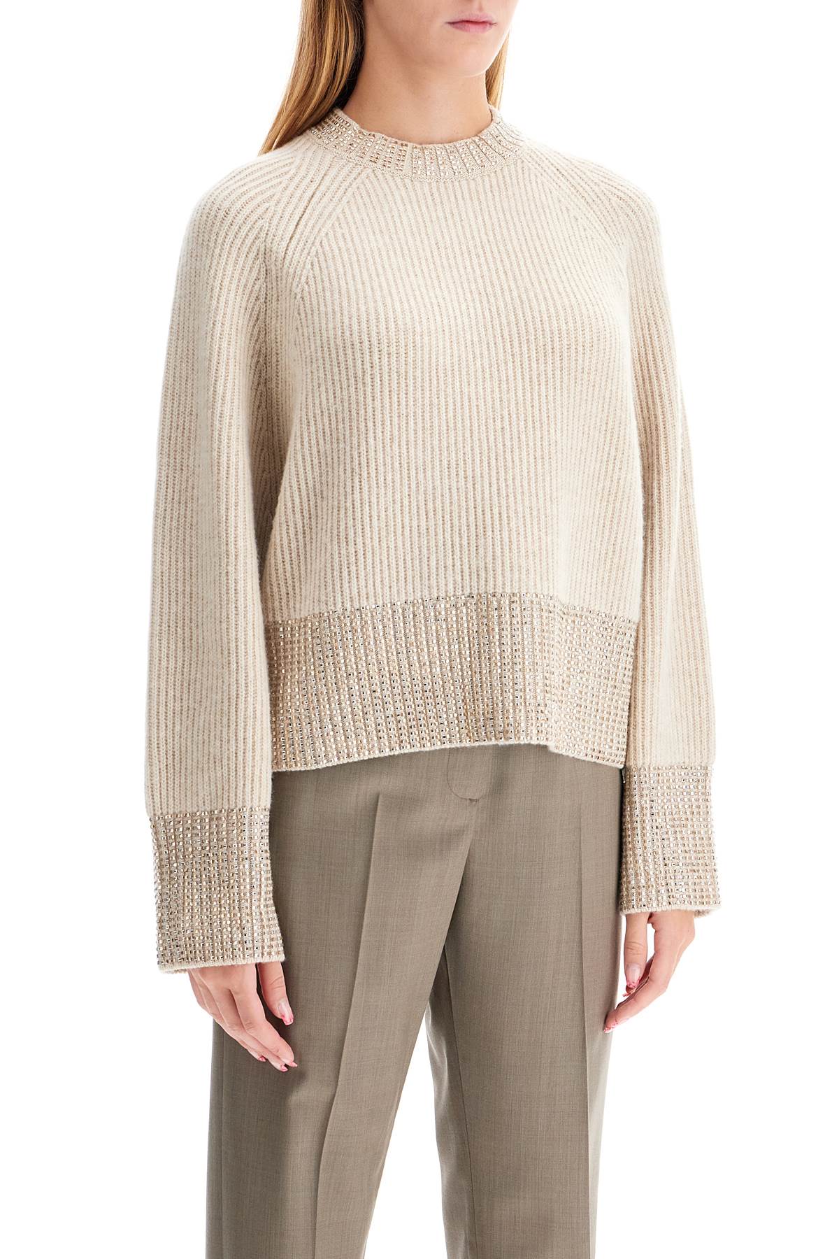 Golden Goose boxy sweater with crystals image 1