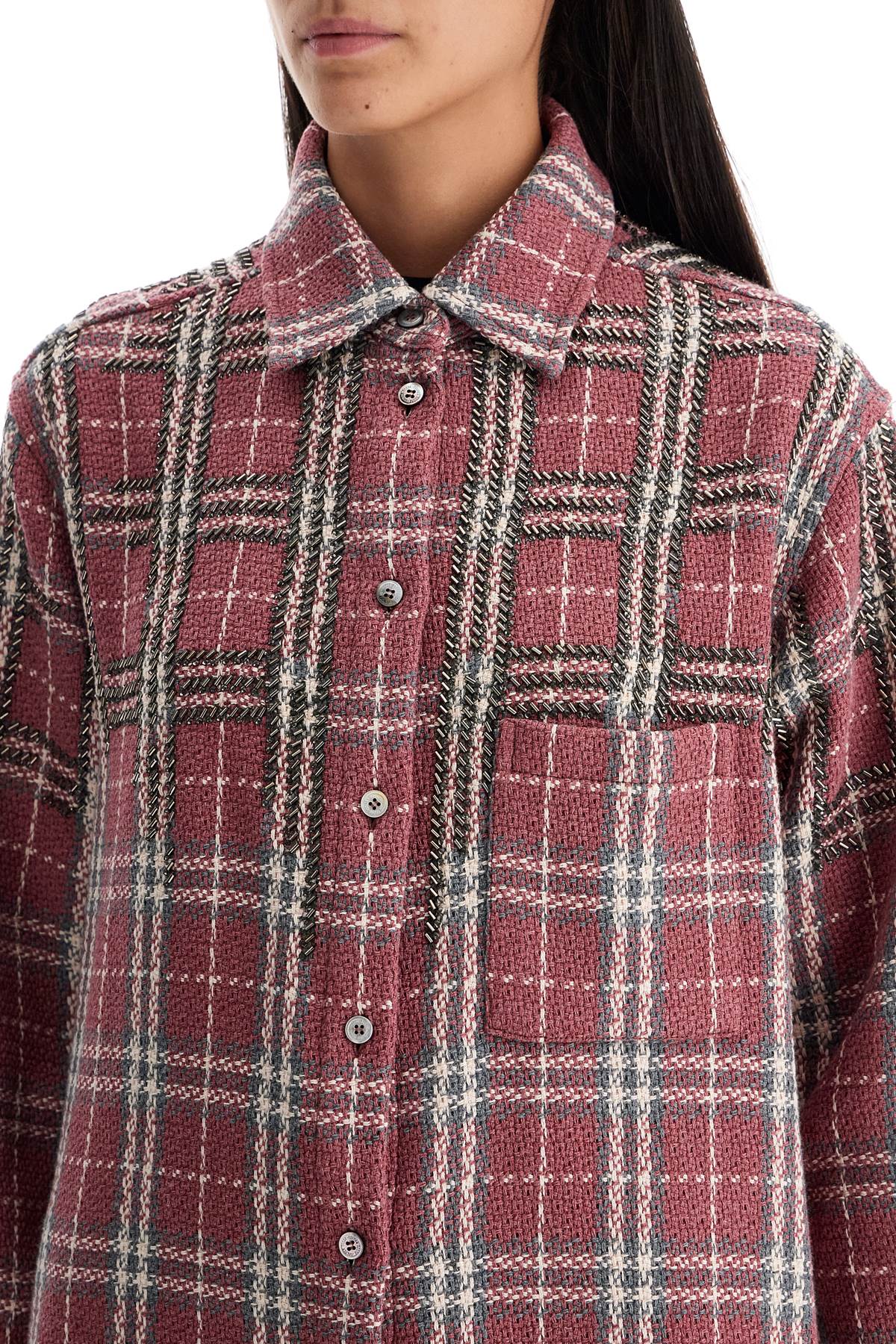 Golden Goose tweed overshirt with applique image 3