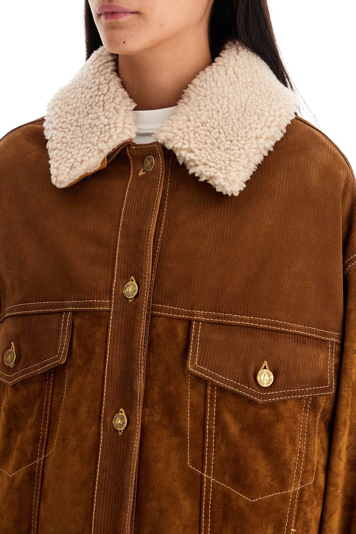 Golden Goose Women's Babette Oversized Suede Leather Jacket image 3