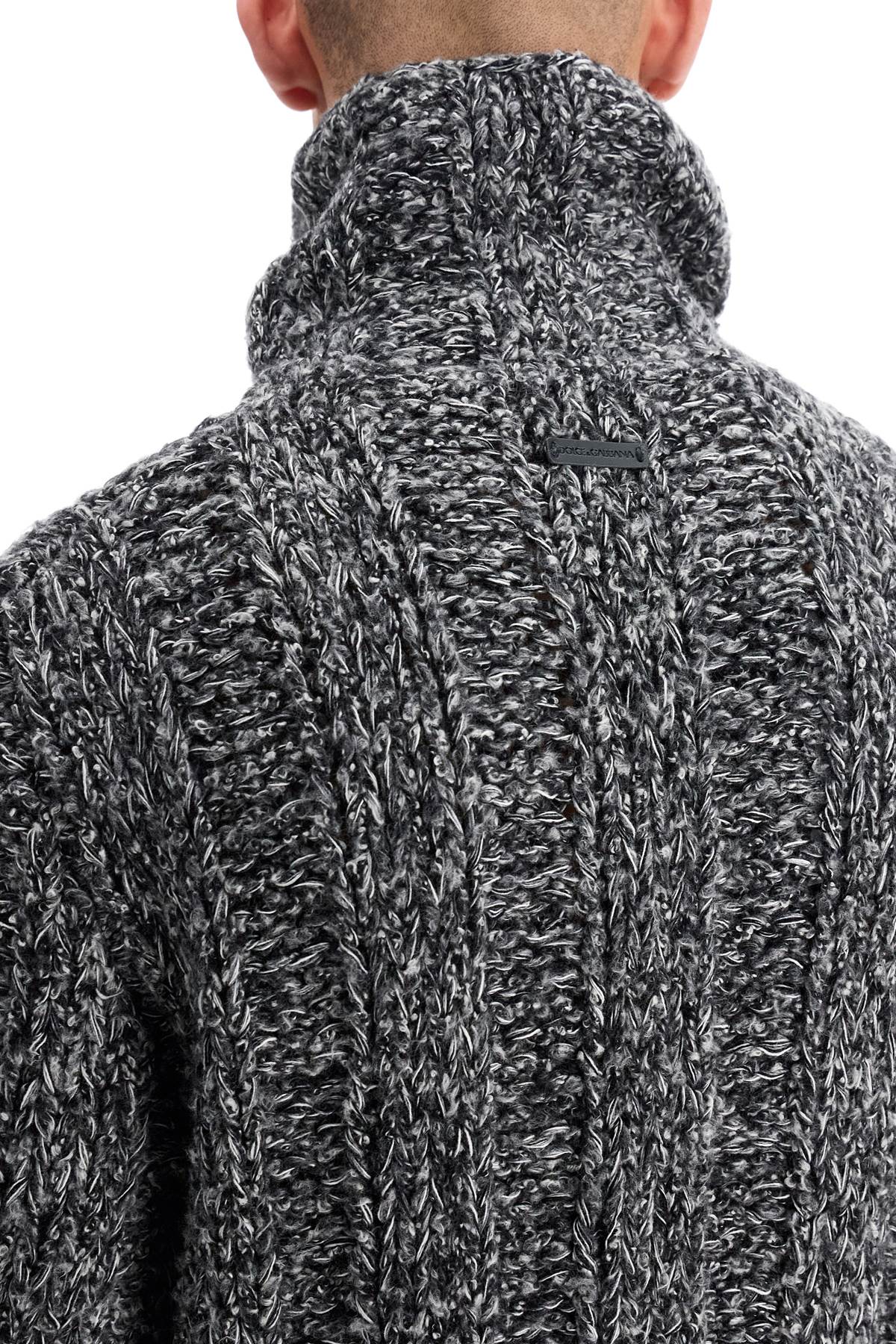 Dolce & Gabbana Melange Wool-Cotton Turtleneck Sweater image 3