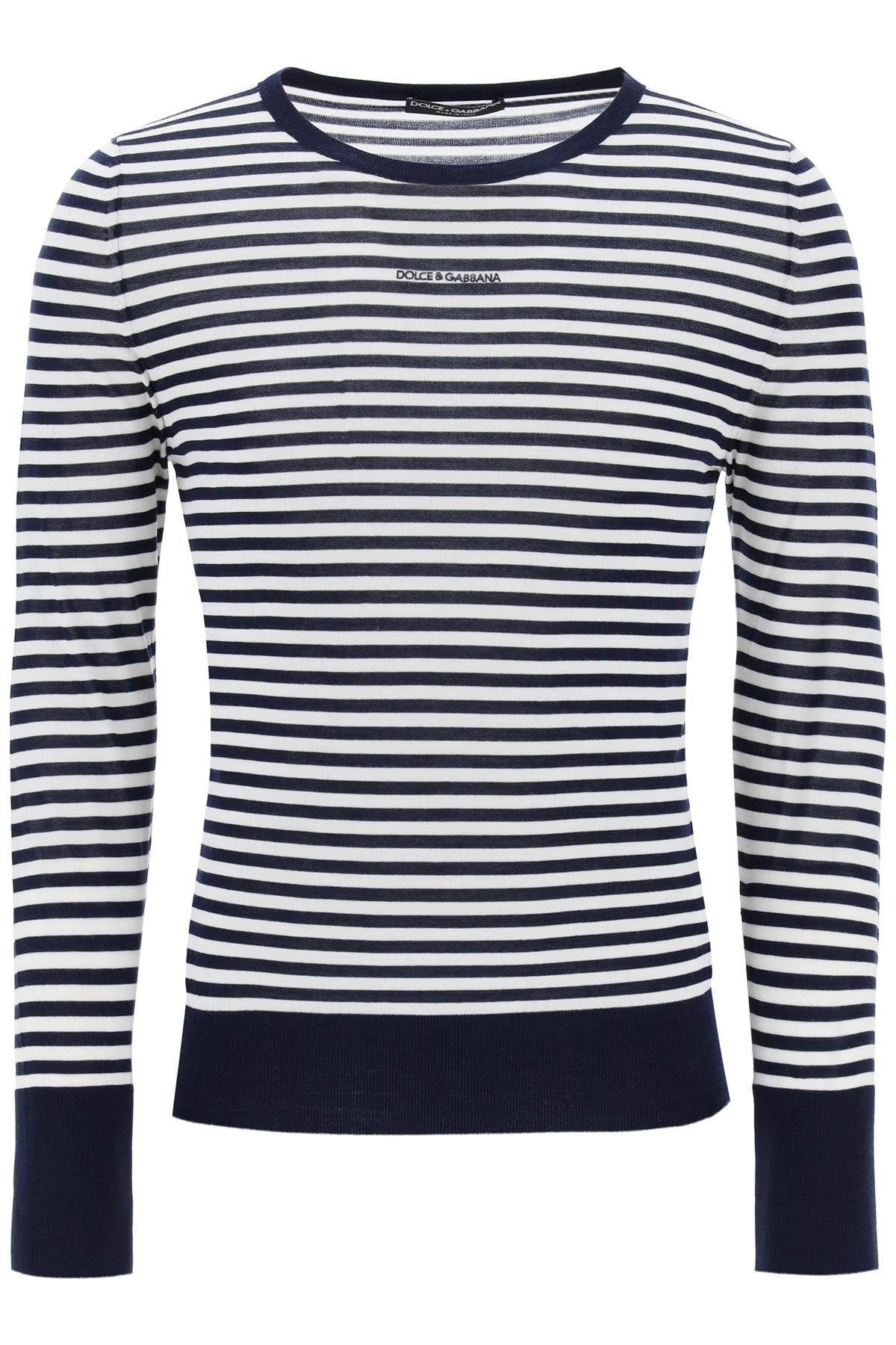 Dolce & Gabbana lightweight striped wool pullover sweater image 0